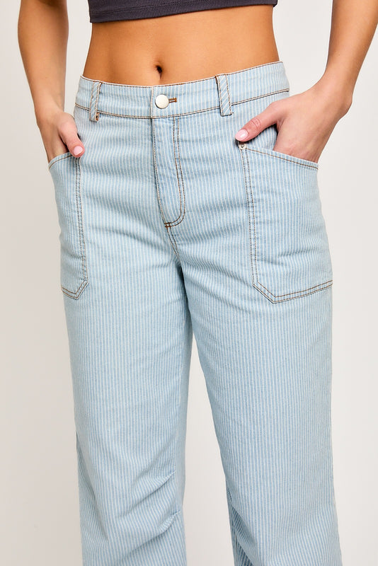 Pinstripe Jeans