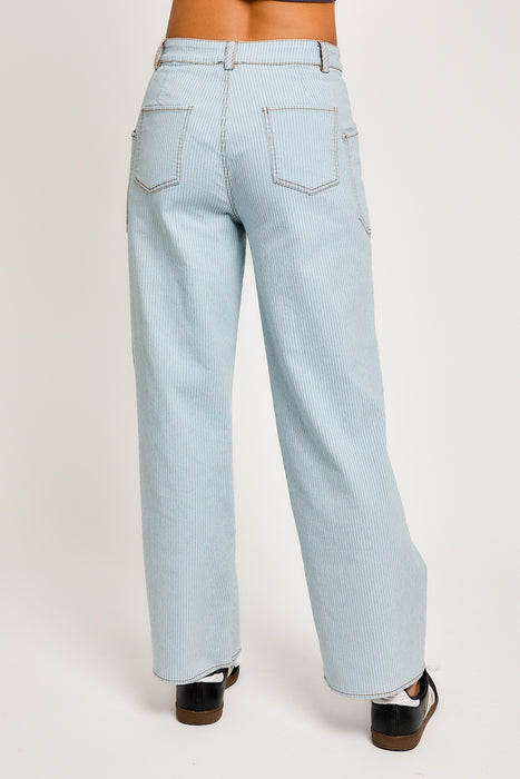 Pinstripe Jeans