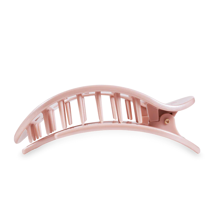 Teleties Pearly Pink Large Flat Round Hair Clip