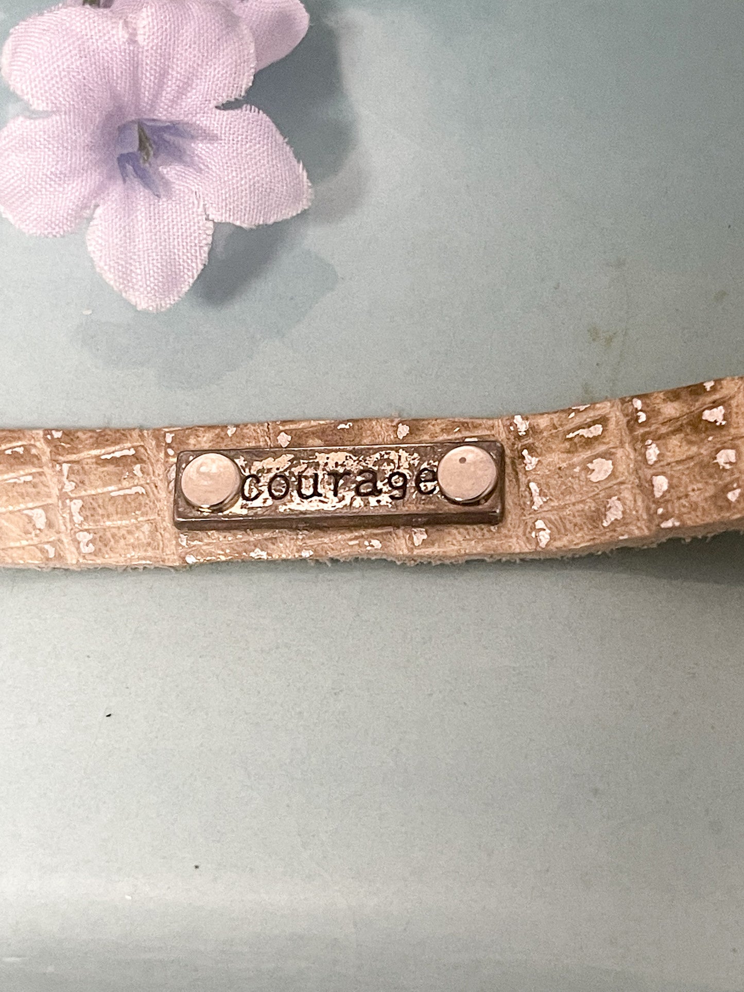 Courage Leather Bracelet