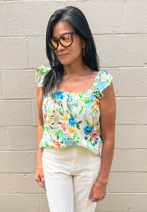 Floral Frenzy Top
